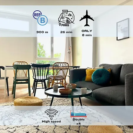 Altura - 4 Chambres, Rer B A 900m Et Orly En 8 Min Apartment Fresnes (Val-de-Marne)